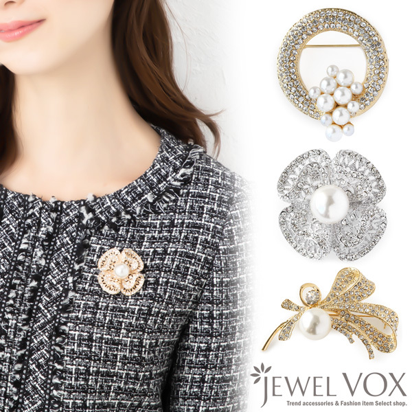 Jewel VOX ブローチ キルトピン レディース 3タイプ お花