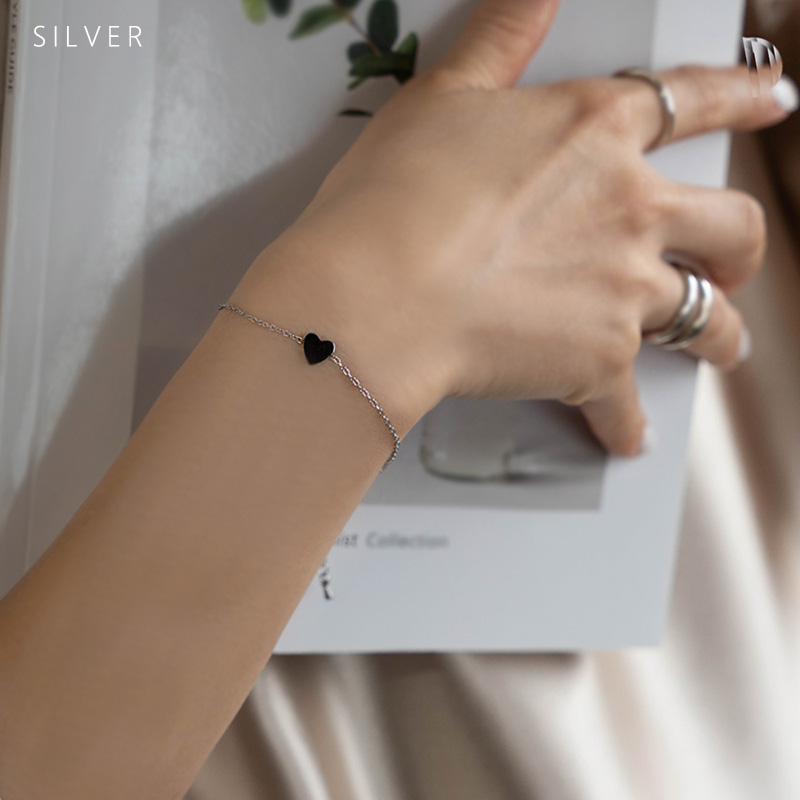 Jewel VOX ブレスレット レディース ハート チェーン ブラック