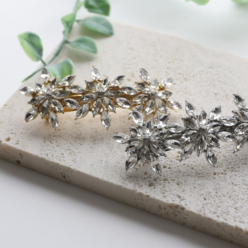 Jewel VOX バレッタ ヘアアクセサリー 髪留め ビジュー フラワー お花