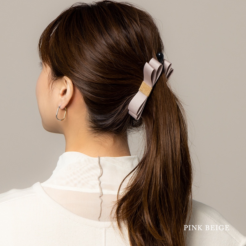 Amazon.co.jp: リボン バレッタ 気質リボンボウヘアクリップ多
