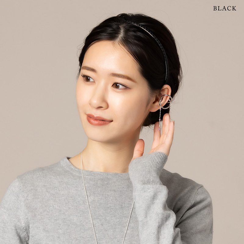 ブラック/カチューシャ/MM6MaisonMalgiela/ Jewel VOX カチューシャ ヘアバンド 細め ヘアアクセ レディース