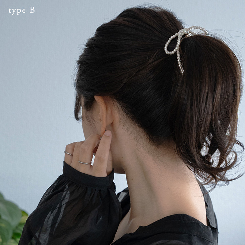 Jewel VOX ポニーフック レディース ヘアーフック ヘアアクセ パール