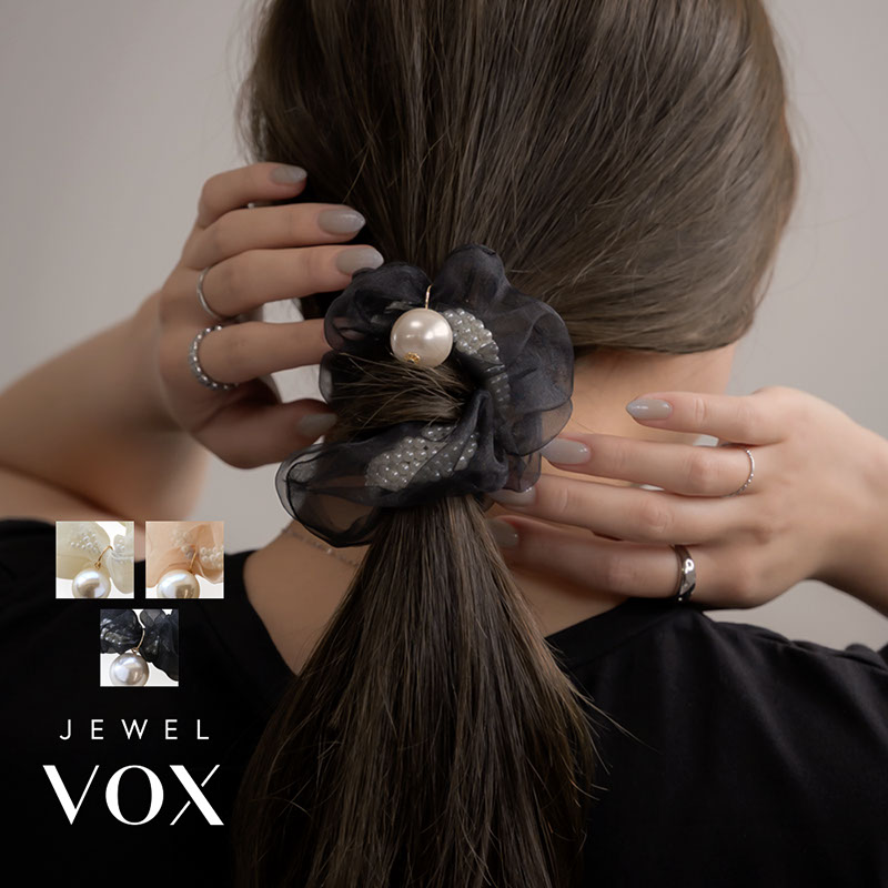 Jewel VOX シュシュ ヘアゴム ヘアアクセサリー レディース Pパール