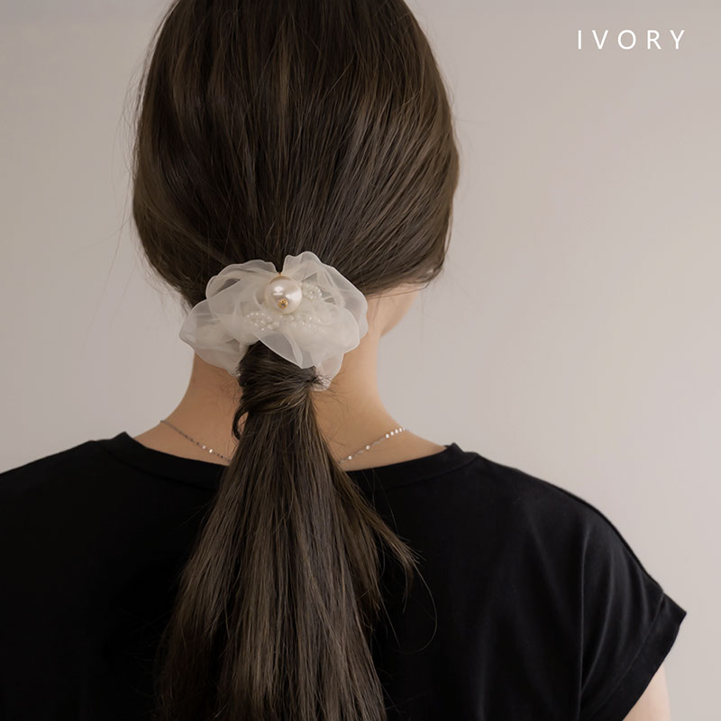 Jewel VOX シュシュ ヘアゴム ヘアアクセサリー レディース Pパール