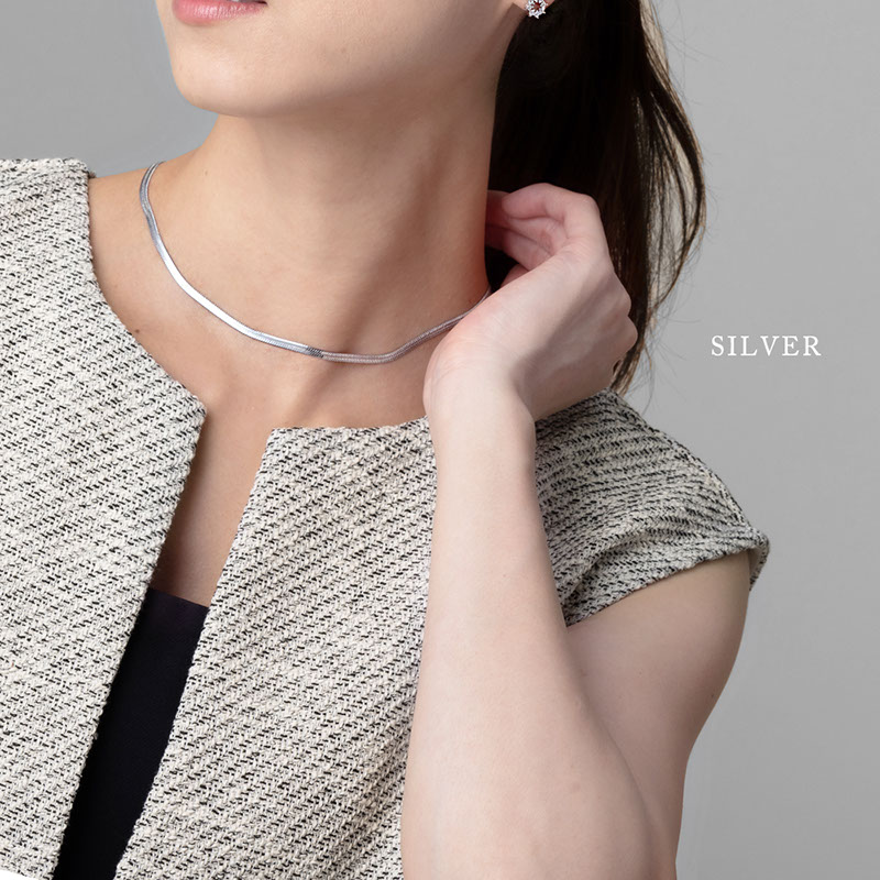 【箱付き】シルバーチョーカー　OXJewelry Jewel VOX チョーカー メタル ネックレス レディース ショート 金属