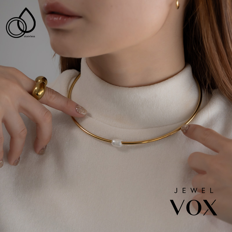 Jewel VOX ネックレス チョーカー レディース ステンレス製 金属