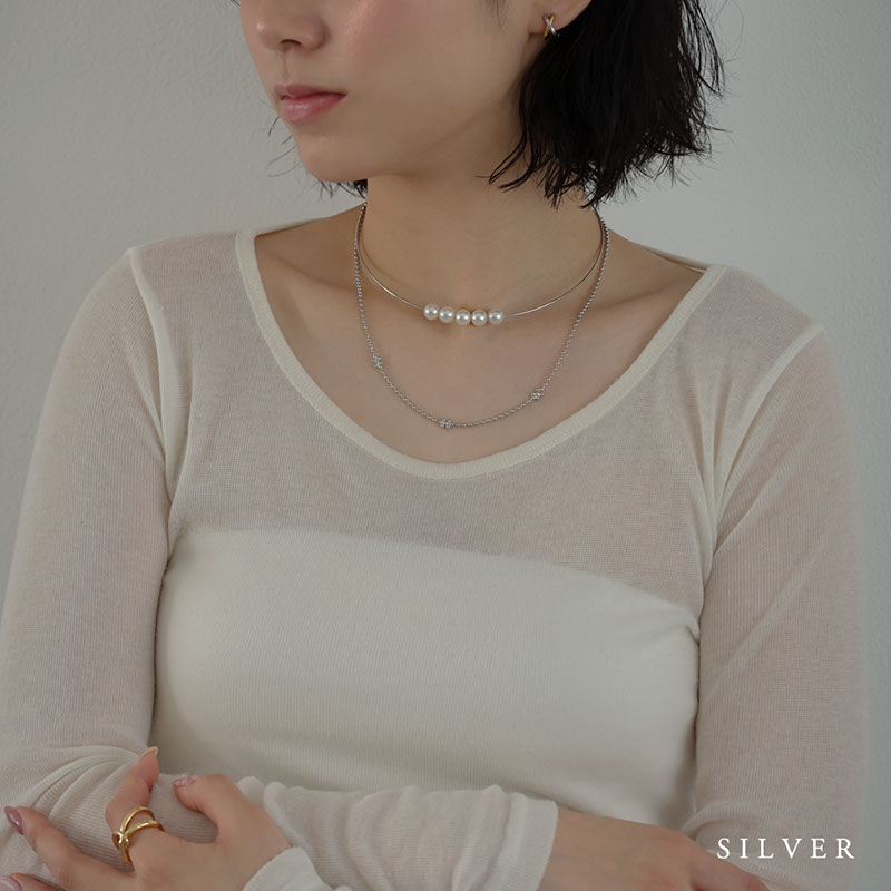 Jewel VOX ネックレス チョーカー ショートネックレス レディース 金属