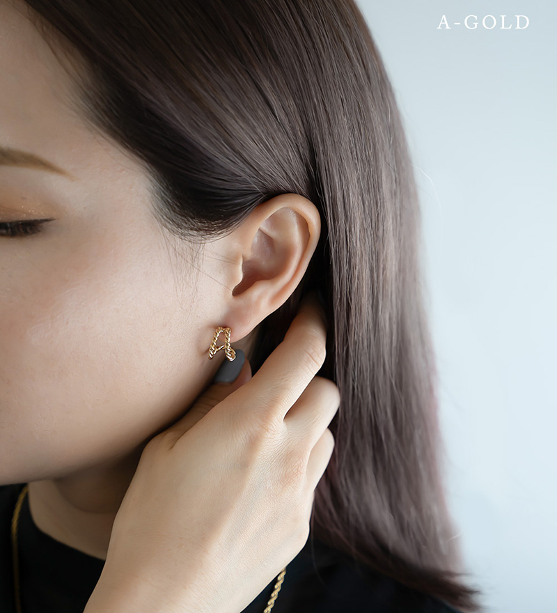 【アンティーク　ノットピアス　9金】 ノットピアス SV925 – 金属アレルギー対応のアクセサリーブランド【Rolo】