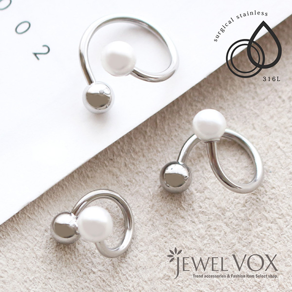 Jewel VOX ピアス レディース ボディ 金属アレルギー対応 16G
