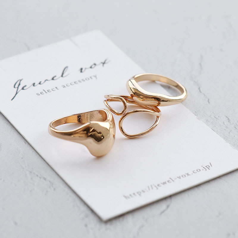 Jewel VOX 指輪 リング レディース 3点セット セットリング 幅広