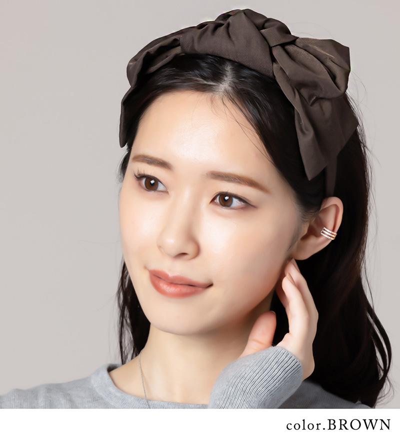 Jewel VOX カチューシャ ヘアアクセ レディース リボン 幅広 クロス