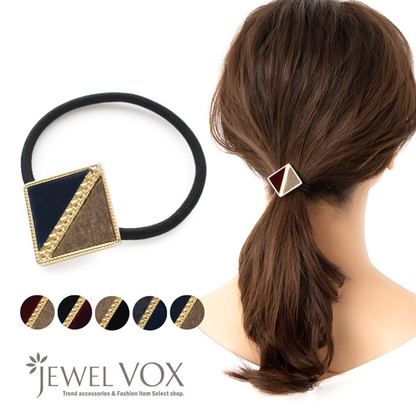 Jewel VOX ヘアゴム ヘアポニー レディース ヘアアクセ スクエア