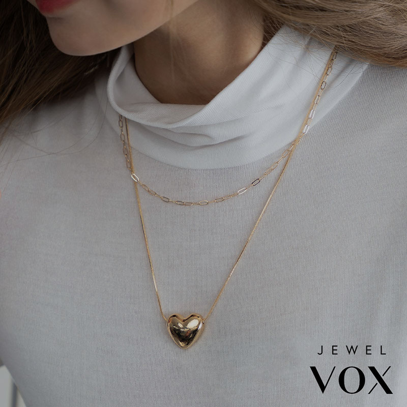 Jewel VOX ネックレス ニッケルフリー 金属アレルギー チェーン 2連