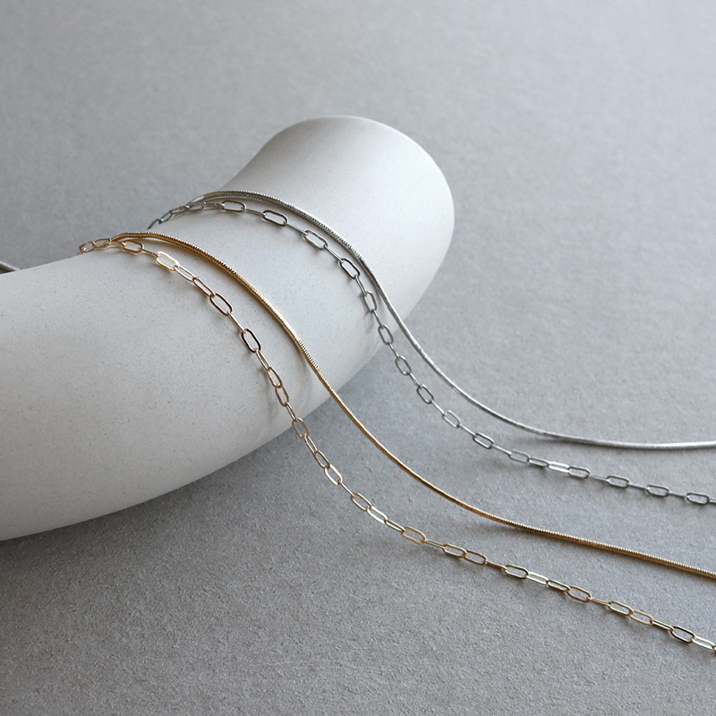 Jewel VOX ネックレス ニッケルフリー 金属アレルギー チェーン 2連