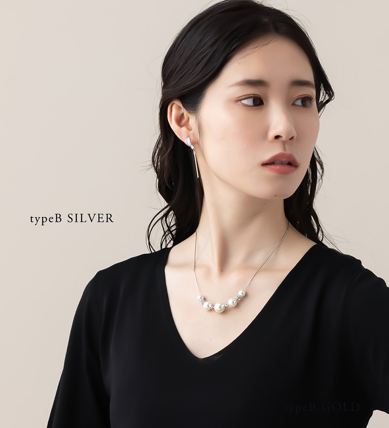 Jewel VOX ネックレス ショート 金属アレルギー対応 パール