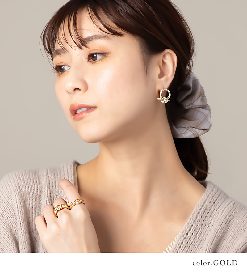 Jewel VOX ピアス レディース 金属アレルギー対応 ねじり ノット
