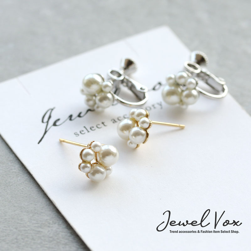 Jewel VOX ピアス イヤリング レディース 金属アレルギー対応 パール