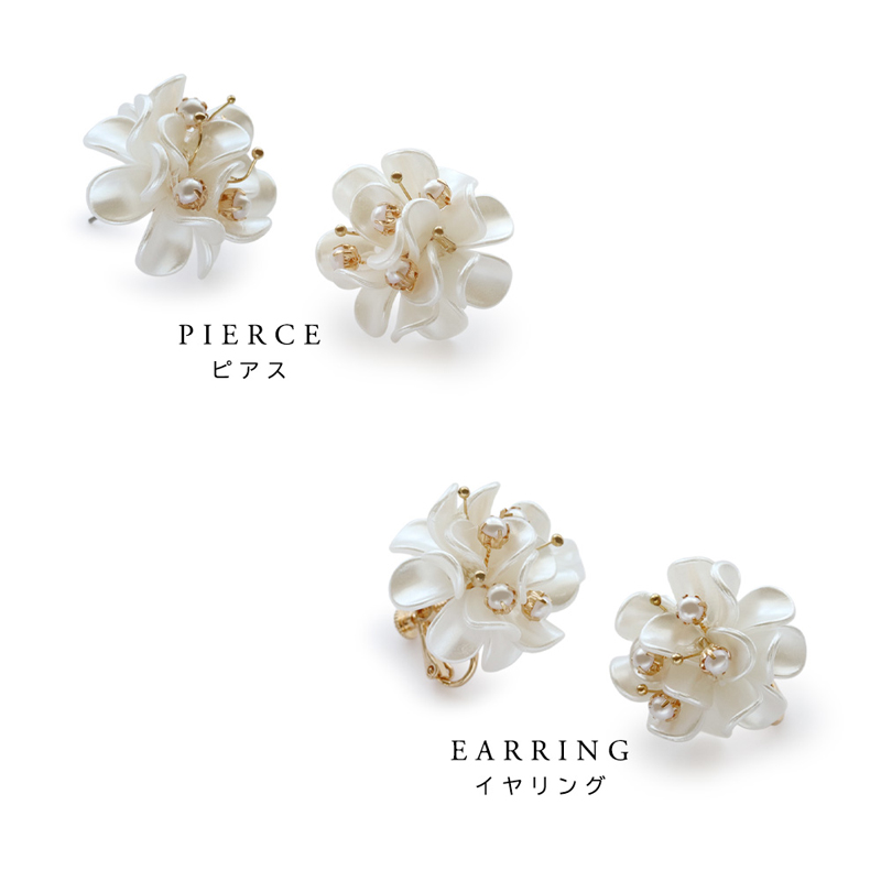 Jewel VOX ピアス イヤリング ニッケルフリー パール 花 フラワー