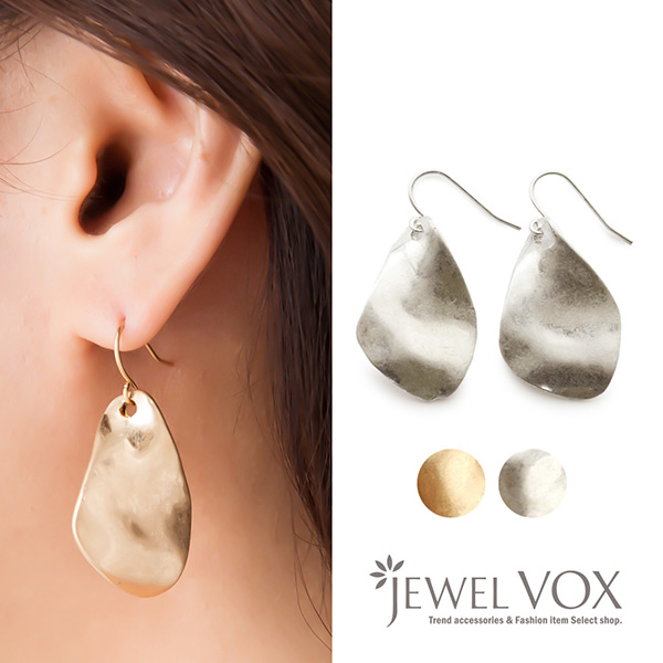 ピアス ニッケルフリー メタル 透かし フラワー 花 立体 パール バイ  