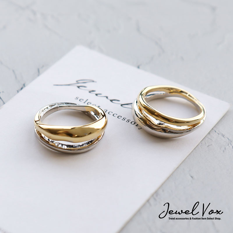 Jewel VOX 指輪 リング レディース 金属アレルギー対応 2連 13号
