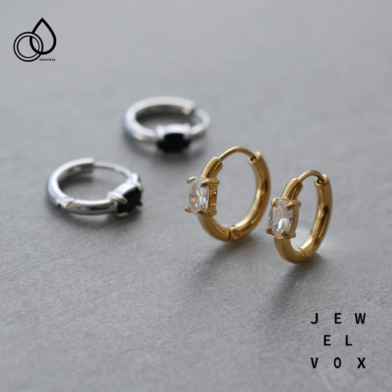 Jewel VOX ピアス ステンレス製 金属アレルギー フープ レディース