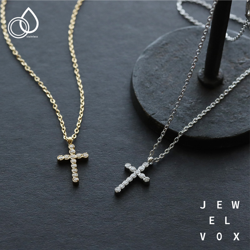 Jewel VOX ネックレス レディース ショート サージカルステンレス 金属