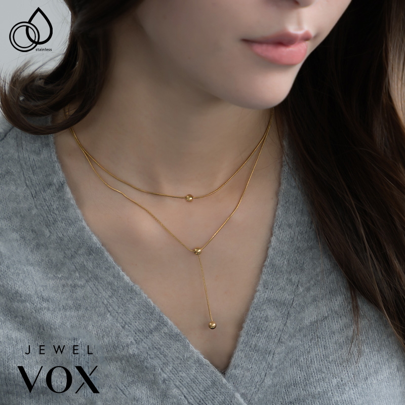 Jewel VOX ネックレス ショートネックレス レディース ステンレス製