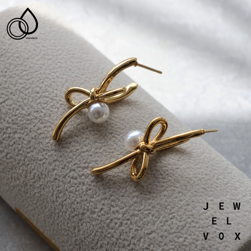 Jewel VOX ピアス 金属アレルギー リボン レディース サージカル