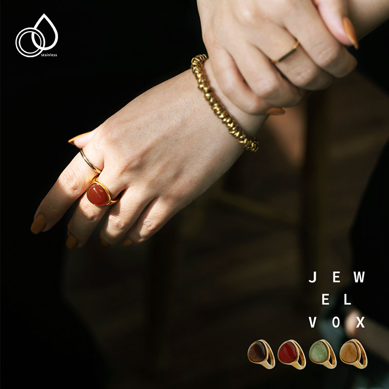 Jewel VOX 指輪 リング レディース サージカルステンレス 天然石