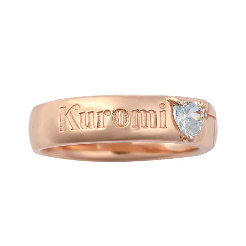 クロミ ハートロゴ リング Kuromi ring 指輪 ギフト プレゼント