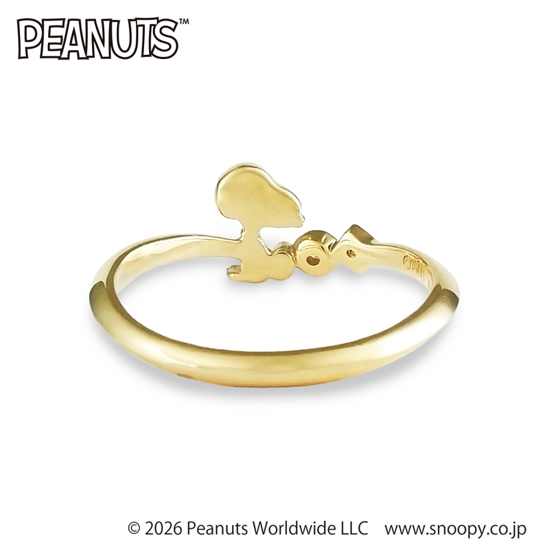 PEANUTS K10 スヌーピーリング イエローサファイア イエローゴールド