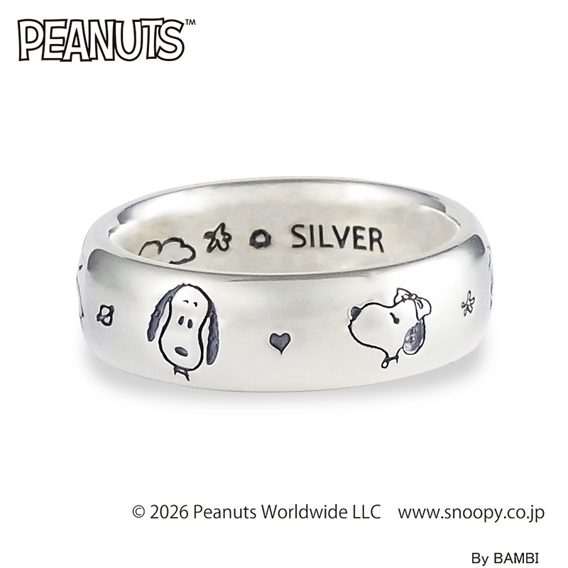 スヌーピー 925シルバーリング　U.F.S刻印入り【ビンテージ】サイズ8〜9 PEANUTS スヌーピー ブラザー フェイスシルバーリング 大人かわいい