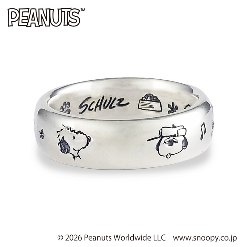 スヌーピー 925シルバーリング　U.F.S刻印入り【ビンテージ】サイズ8〜9 PEANUTS スヌーピー ブラザー フェイスシルバーリング 大人かわいい