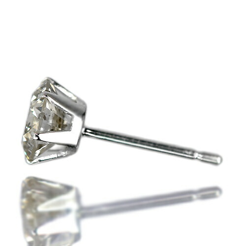 タツオナガハタ　一粒ダイヤピアス ダイヤモンド ピアス 一粒 1.5ct プラチナ Pt900 6本爪 0.75