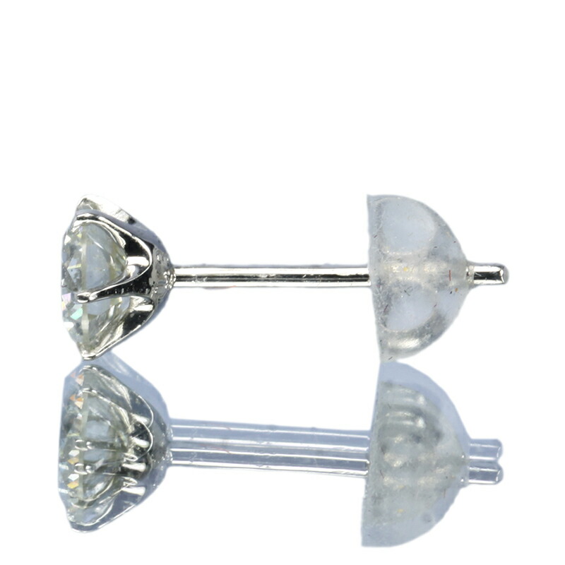 0.6ct ダイヤモンド ピアス 0.3×0.3ct Pt900 プラチナ Fカラー
