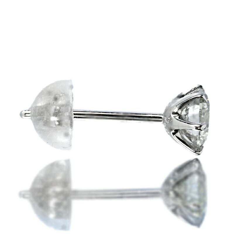 0.6ct ダイヤモンド ピアス 0.3×0.3ct Pt900 プラチナ Gカラー SI1
