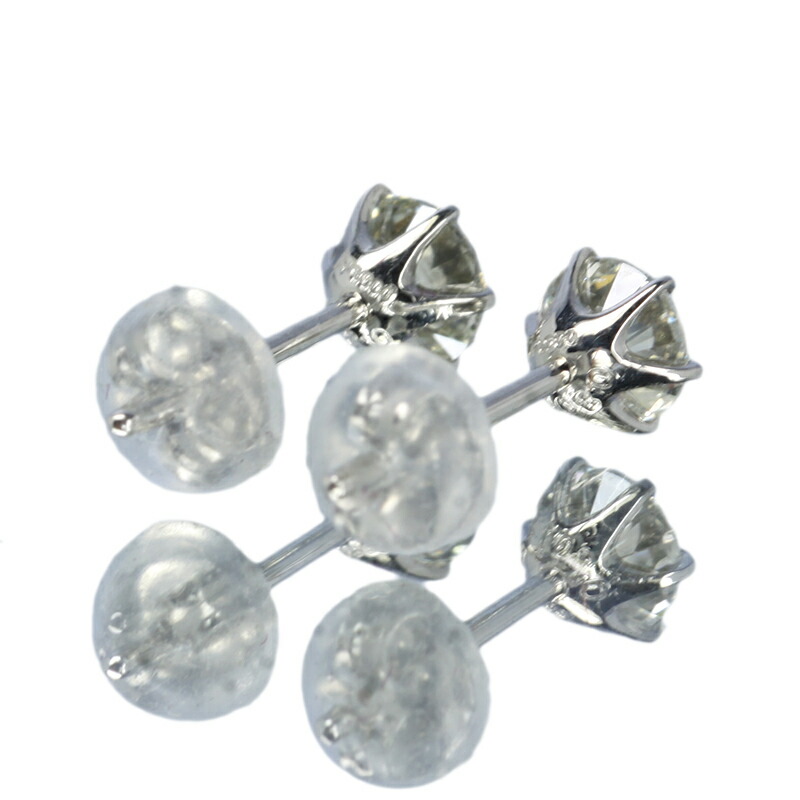 0.6ct ダイヤモンド ピアス 0.3×0.3ct Pt900 プラチナ Gカラー SI1