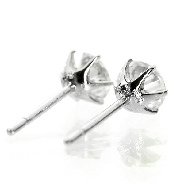 0.7カラット ダイヤモンド ピアス 0.35×0.35ct Pt900 プラチナ Dカラー