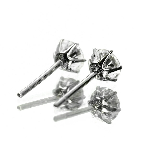 0.7ct ダイヤモンド ピアス 0.35×0.35ct Pt900 プラチナ Gカラー SI2