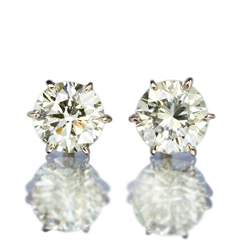 0.8ct ダイヤモンド ピアス 0.4×0.4ct K18 ピンクゴールド Iカラー SI1