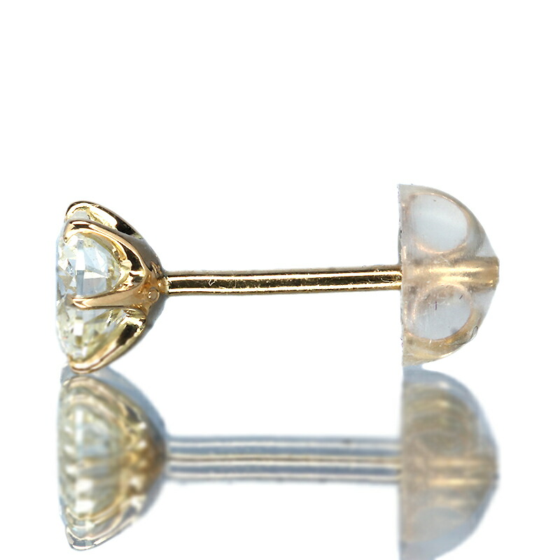 0.8ct ダイヤモンド ピアス 0.4×0.4ct K18 ピンクゴールド Iカラー SI1