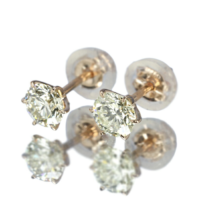 0.8ct ダイヤモンド ピアス 0.4×0.4ct K18 ピンクゴールド Iカラー SI1