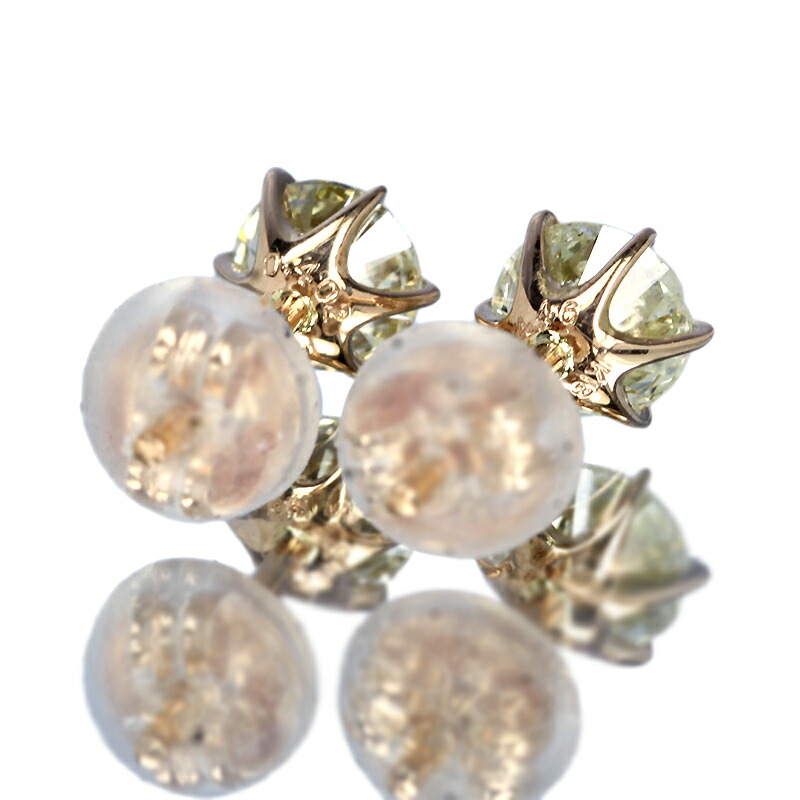 0.8ct ダイヤモンド ピアス 0.4×0.4ct K18 ピンクゴールド Iカラー SI1