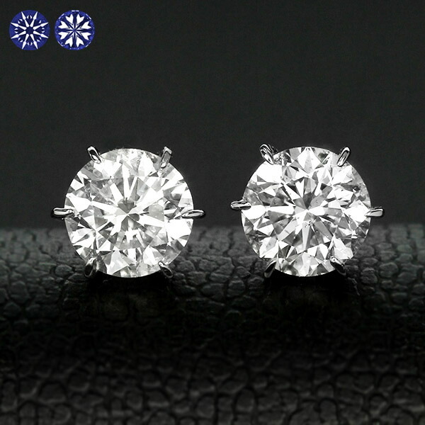 ダイヤモンド ピアス1.0ct 0.5×0.5ct Pt900 プラチナ ハートアンド