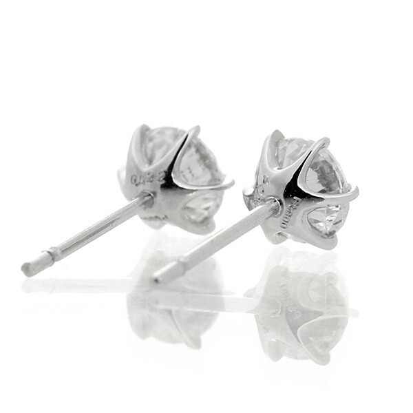 carat キャラット プラチナpt900 ピアス ダイヤモンド ピアス1.0ct 0.5×0.5ct Pt900 プラチナ ハート