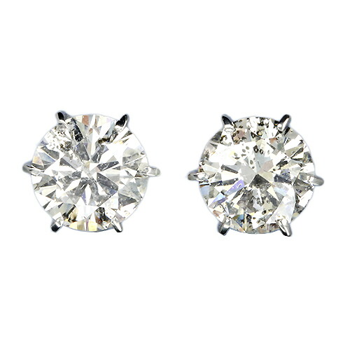 1カラット ダイヤモンド ピアス 0.5×0.5ct Pt900 プラチナ Eカラー SI2
