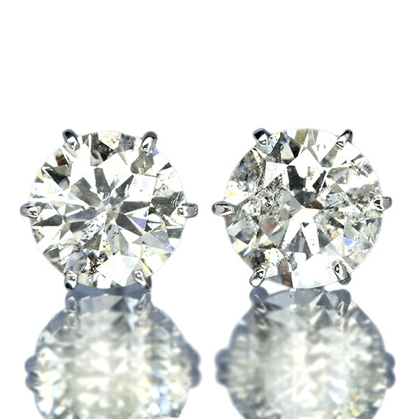 ダイヤモンド ピアス 計0.10ct Pt900 両耳 ハート&キューピッド 2カラット ダイヤモンド ピアス 1.0×1.0ct Pt900 Gカラー SI2