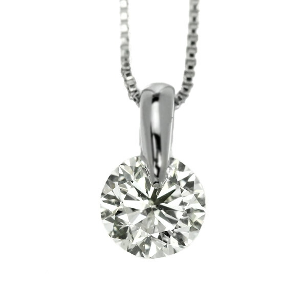 ダイヤモンド ネックレス 一粒 0.3ct 一点留 プラチナ Pt900 Hカラー