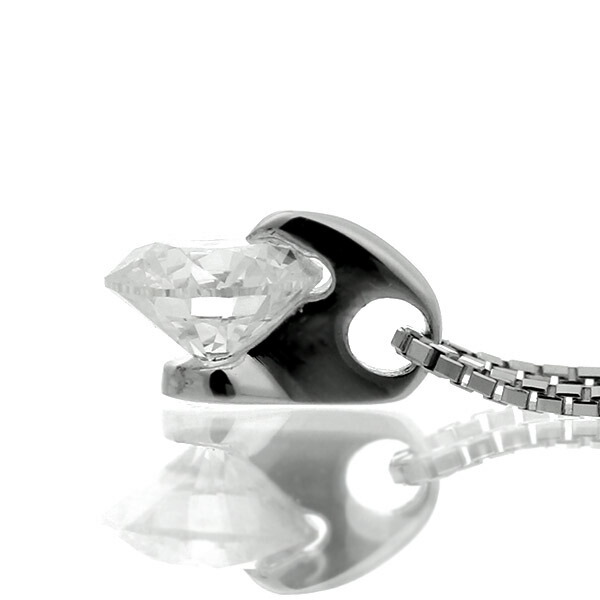 ダイヤモンド ネックレス 一粒 0.5ct 一点留 プラチナ Pt900 Hカラー