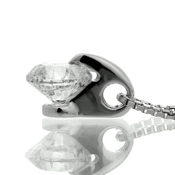 ダイヤモンド ネックレス 一粒 0.7ct 一点留 プラチナ Pt900 Hカラー